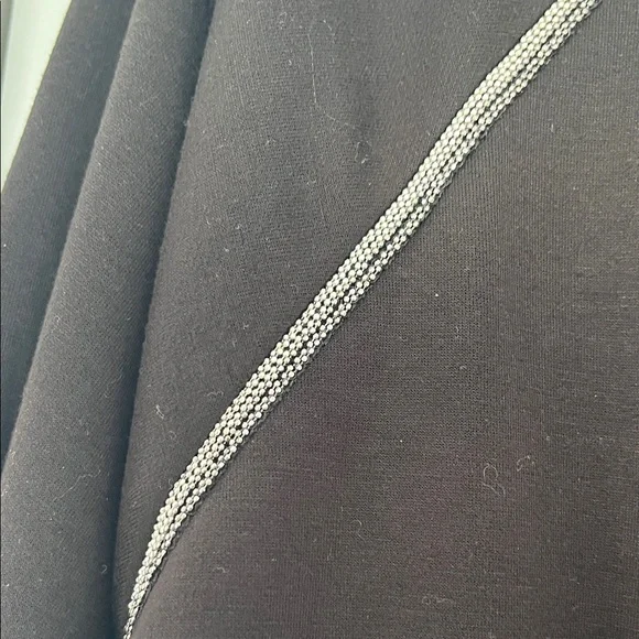 Harlow Black Lounge Set with Silver Contrast Trim - Picture 2 of 4